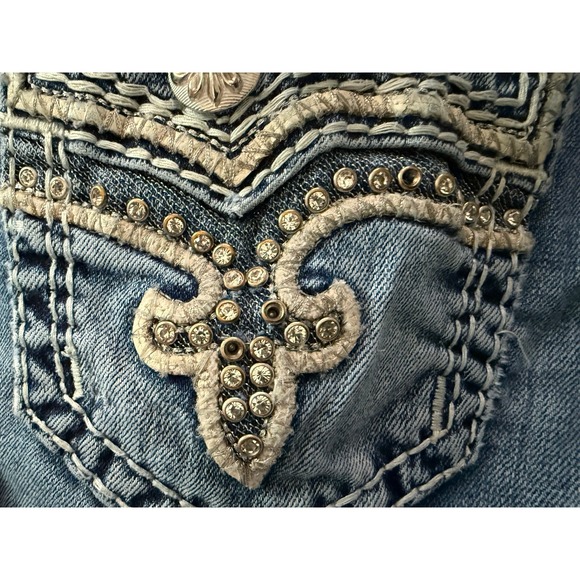 Rock Revival Pants Womens 28 Blue‎ Denim Jeans Janelle Straight Ladies 28X30* - Picture 9 of 16